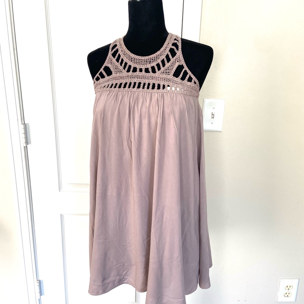Purple Snow Women's Crochet Trim Dress Size M